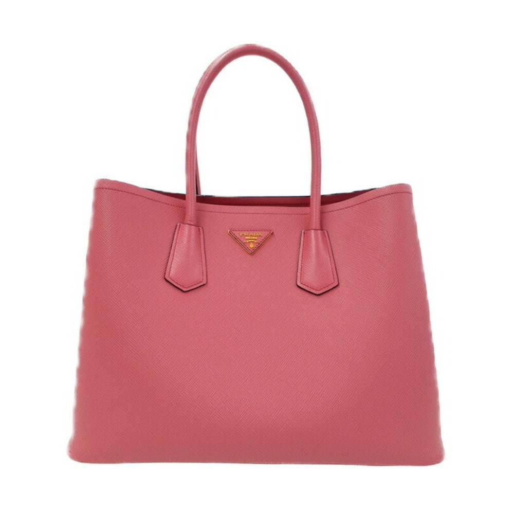 Prada Saffiano Lux leather double handle tote Shoulder bag Pink